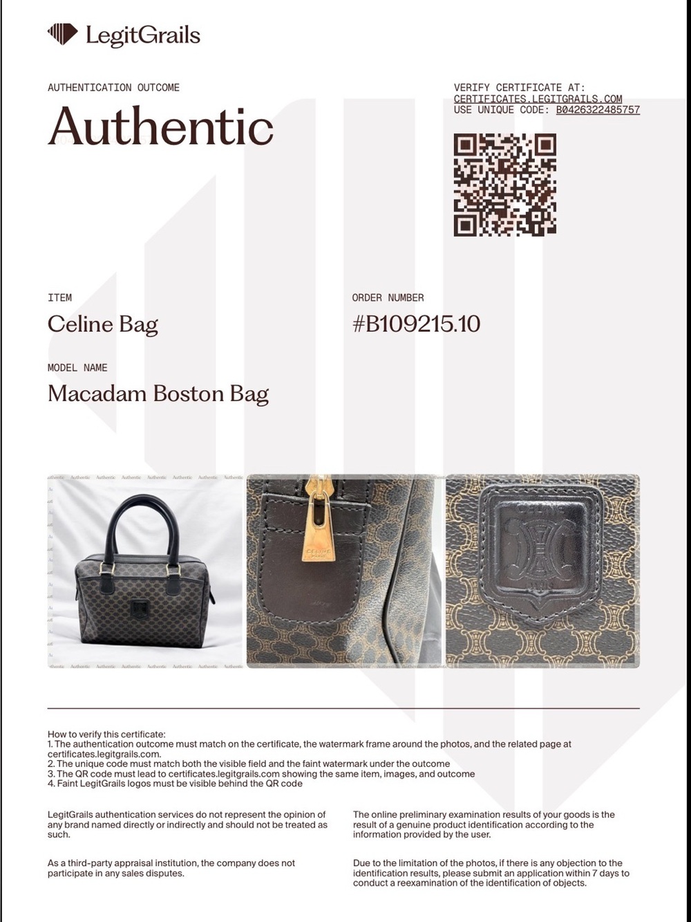 Celine Macadam Black/Brown Boston Bag-Vintage! - Picture 15 of 15